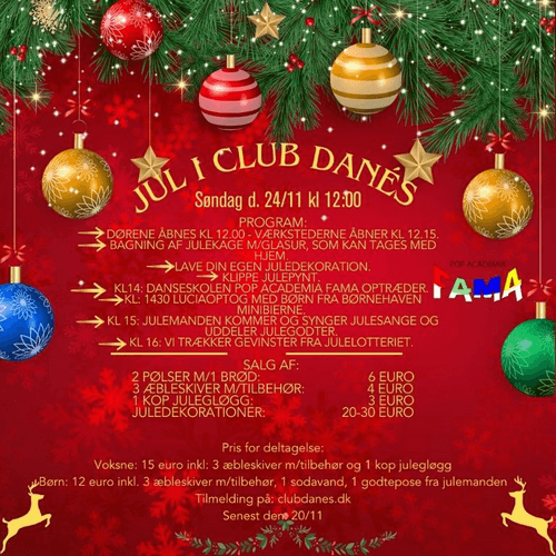 Juletræsfesten i Club Danés den 24/11-24
